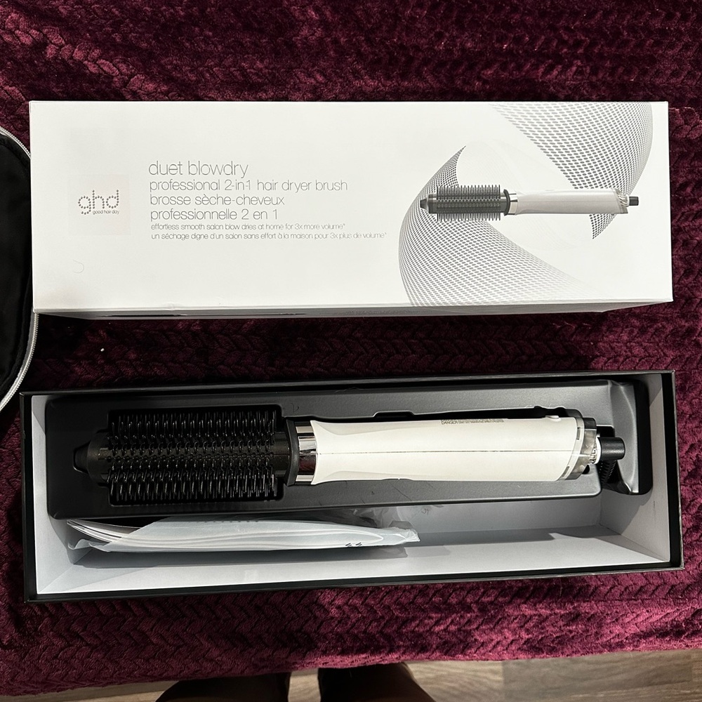 GHD Duet Blow Dry Brush - White